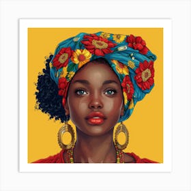 Lena1987 Beautiful Black Woman Dressed In Afrocentric Urban W 11e0c6f2 4670 45d1 83b1 52f42aea5796 1 Art Print