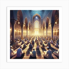 Muslim Prayerلمشاعر الروحانية في رمضان 1 Art Print