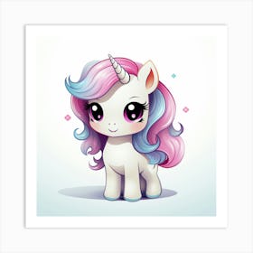 Cute Unicorn 75 Art Print