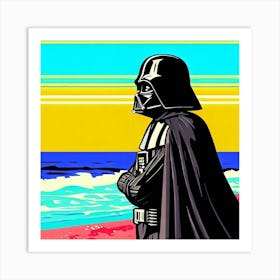 Darth Vader At The Beach Pop Art 1 Art Print