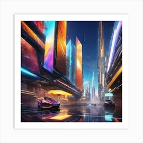 Futuristic City 110 Art Print