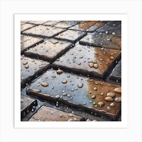 Wet Pavement 2 Art Print