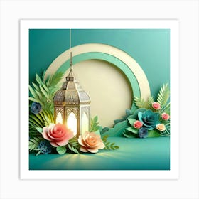 GreetingCard-Islamic-RamadanKareemMubarak-Lantern-Fanous 2 Art Print