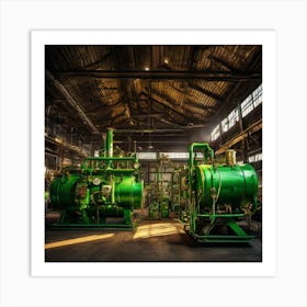 Industrial Machinery In A Factory Art Print