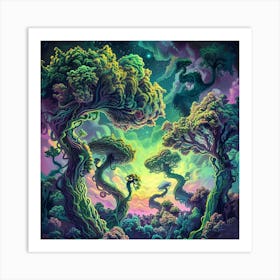 Psychedelic Forest 2 Art Print