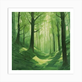 Green Forest 3 Art Print