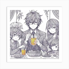 Family Dinner Art Print