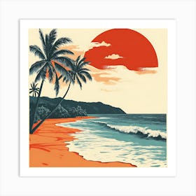 Hawaiian Beach Canvas Print Art Print