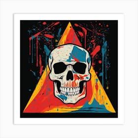 Skull And Triangle Art Print