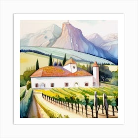 Vineyards In Tuscany Art Print