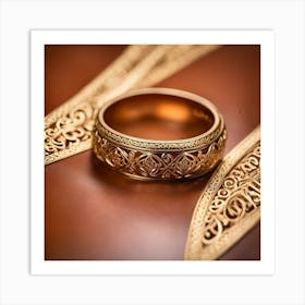 Anillo De Boda Totalmente De Oro Art Print