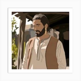 Man With A Beard Art Print