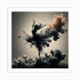 Dancer In Smoke 2 Art Print
