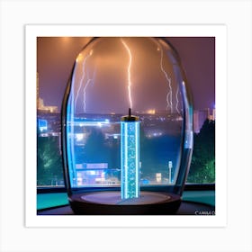 Lightning In A Glass Dome 1 Art Print