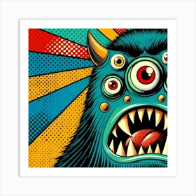 Pop Monster Illustration Art Print