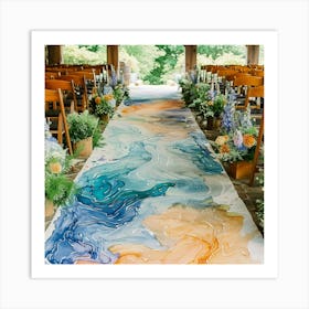 Watercolor Wedding Aisle Decor 17 Art Print