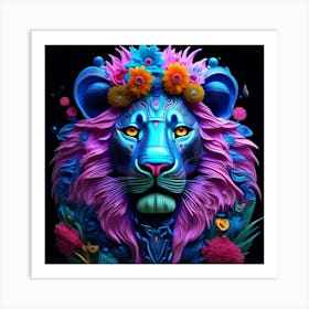 Lion Head Art Print