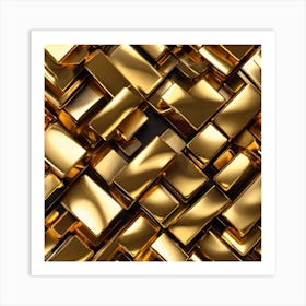 Abstract Gold Background Art Print