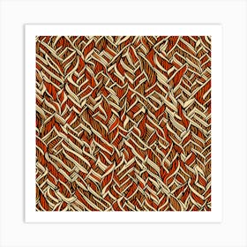 A Seamless Pattern Asymmetrical Zigzags And Jagged Lines, Herringbone Pattern, 148 Art Print