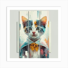 Cat In Tie Art Print