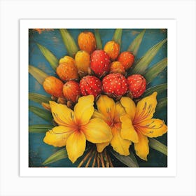 Tropical Lilies Art Art Print