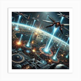 Orbital Siege Network Converted Art Print