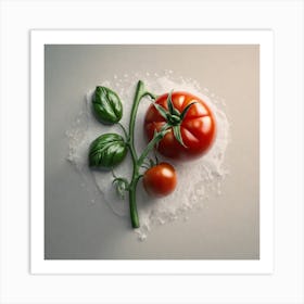 Tomatoes And Basil 4 Art Print