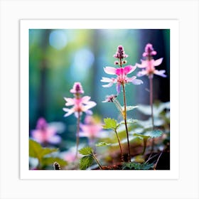 Landscape Vibrant Flowers Art Print