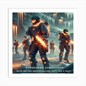 A Futuristic Sci Fi Depiction Of The Pyroguard Com Art Print