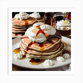 Pancakes With Maple Syrup Art Print