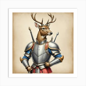 Deer In Armor 9 Art Print