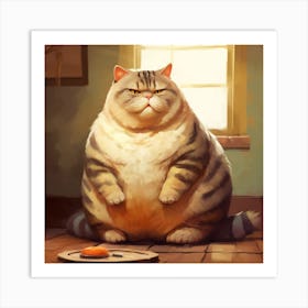 Fat Cat Art Print