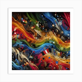 Rainbow - Abstract Painting Art Print