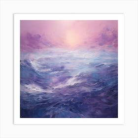 Brushed Seawater Whispers: Monet's Lilac Fantasy Art Print