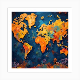 World Map Art Print