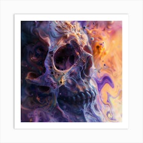 Abstract Skull Art Print