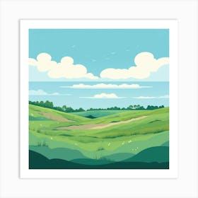 Landscape With Clouds 1 Art Print