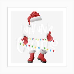 Nanny Claus Santa Funny Christmas Pajama Matching Family Art Print