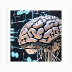 Artificial Intelligence Brain Art Print