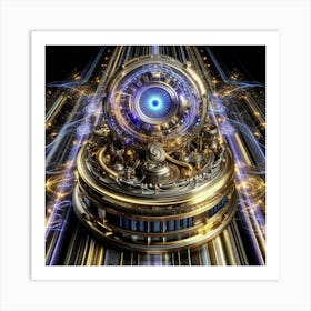 Time Unraveled: The Quantum Time Machine's Impact on Reality Art Print