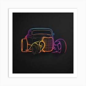 Neon Car Art Print