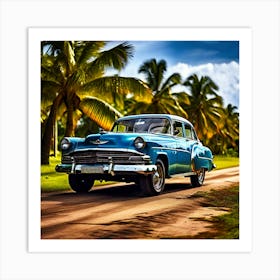 Classic Car On The Road 11 Art Print