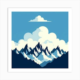 Mountains And Clouds 1 Art Print