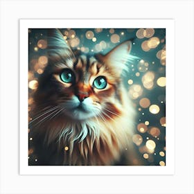 Cat With Blue Eyes 9 Art Print