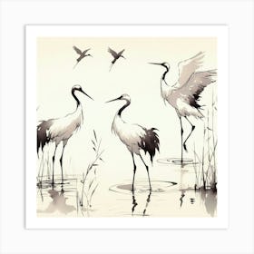 Two of them, watercolour Art Print