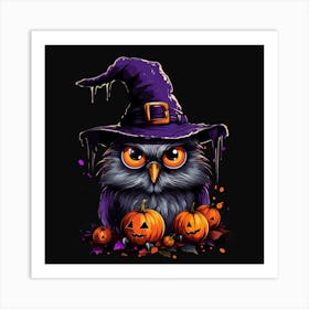 Halloween Owl 2 Art Print