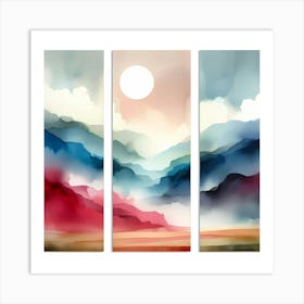 Mountains In The Sky Art Print