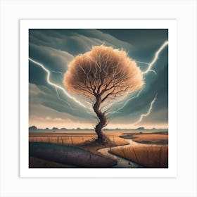 Lightning Tree Art Print