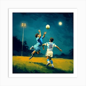 Rugby In The Style Of Van Gogh 1 Art Print Poster