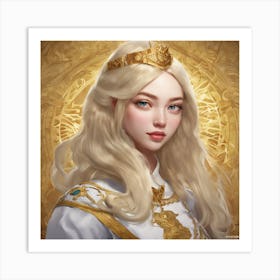 Queen Maya Blonde Girl Art Print